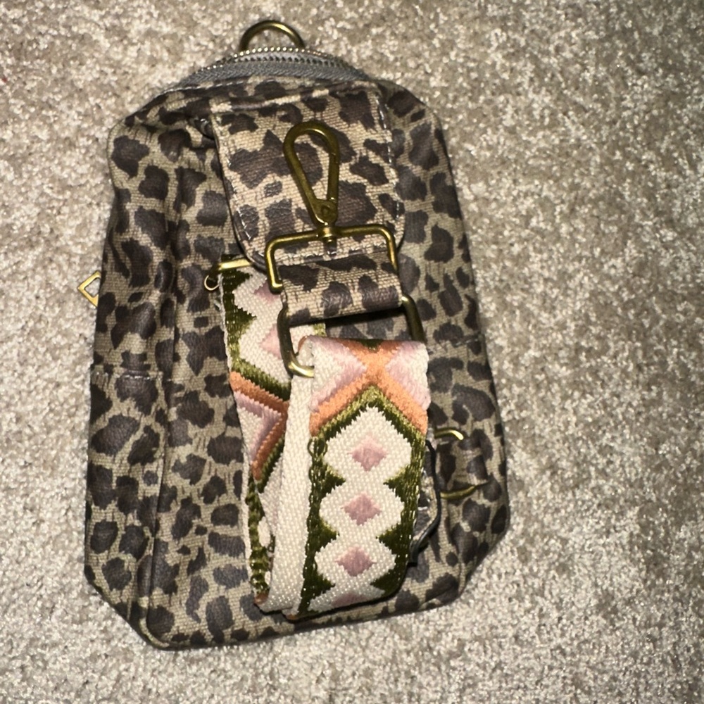Leopard Print Crossbody Bag